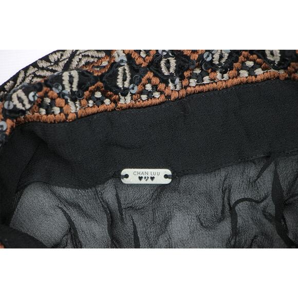 Chan Luu Sheer Sequin Embroidered Blouse XS - Picture 5 of 16